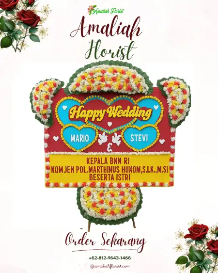 Papan Bunga Pernikahan Takeranklating